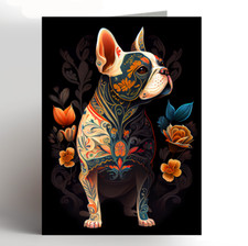 french bulldog birthday card
