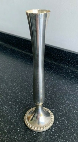 Vintage silver plated bud vase - vintage,