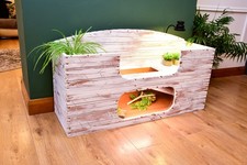 4ft Open Top 2 Story Distressed Tortoise Table / House