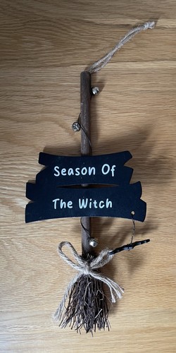 Witch broom hanging - broom,