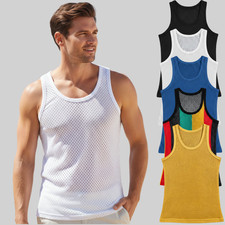 Mens String summer mesh vest