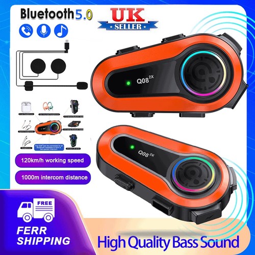 Motorcycle helmet bluetooth - 2x,