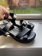 LADIES TOPSHOP BLACK CLOG SANDALS UK 4 BNWOT