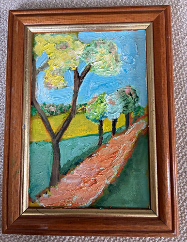 Original oil painting - in, a
