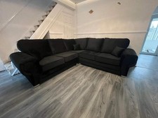 Brand New Luxury Verona Corner Sofa | Black | 2c2. | FREE DELIVERY! 