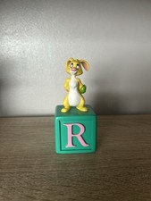 Disney Alphabet Fun Blocks Genuine  Grolier Ceramic Figure Letter R