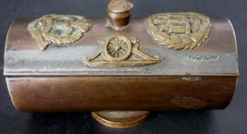 Ww1 trench art barrel shaped - ww1,
