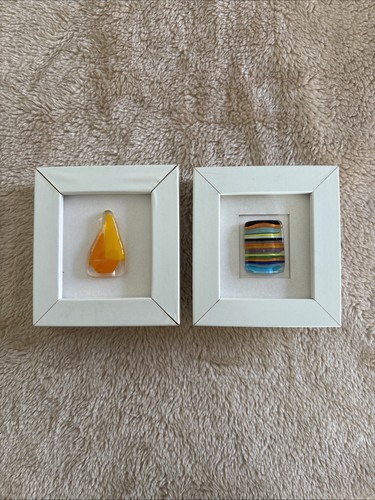 Set framed fused glass - framed,
