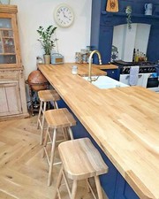 Solid Prime Oak Worktop, Length: 1M to 4M, Thick: 27mm/40mm, Free Cut to Size