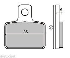 Set of 2 rear brake pads