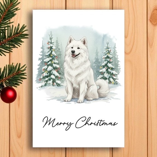 Samoyed christmas card from - samoyed,