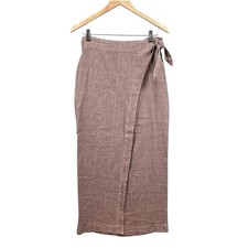 OSKA Linen Wrap Maxi Skirt