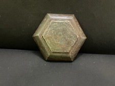 Old Vintage Rare Unique Hexagonal Dual Star Shape Iron Weight Measurement Scale