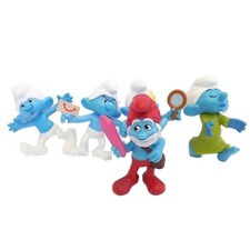 Vintage McDonald's Happy Meal Smurfs Figures Bundle x5 – Collectible Toys