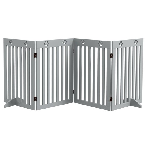 Wooden dog gate freestanding - gate,