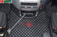  DAF XF 106 AUTOMATIC TRUCK ECO LEATHER FLOOR MATS SET- BLACK TILL 67 PLATE