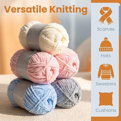 100g chunky chenille yarn - 5x,