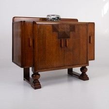 Art Deco Oak Sideboard Cabinet