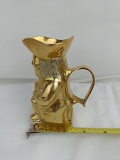 Vintage Brass Toby Jug  Solid