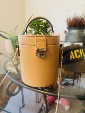 Zara Leather Tan  Bucket Bag