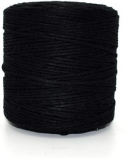 Black 4mm Natural Cotton Macrame Cord, 100m Eco-Friendly Rope for Craft Projects