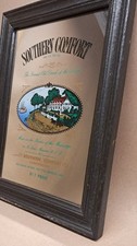 Vintage Advertising Mirror Southern Comfort 13”x10” lovely aged frame.