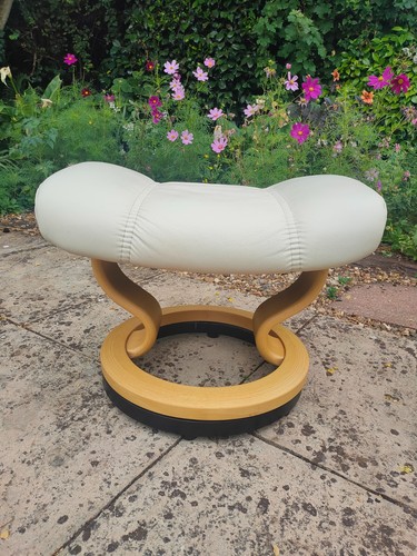 Stressless leather footstool - stressless,