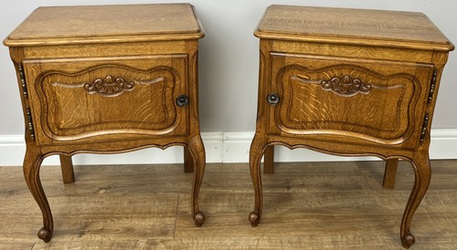 Pair bedside tables - of, vintage