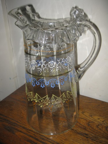 Victorian pitcher hand blown - victorian,