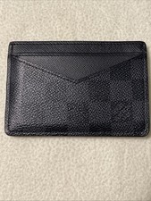 Louis Vuitton Leather Damier Graphite Neo Porte Cartes Card Holder Wallet.