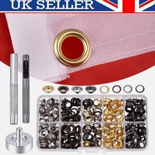 Eyelet Punch Die Tool Set Leather Craft Banner Kit Eyelets Grommet Washer 100set