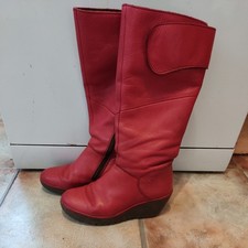 Fly London Women's Red Leather