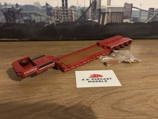 (LP) WSI Colonia 4 Axle Red Nooteboom Extending Low Loader Trailer Only 1/50