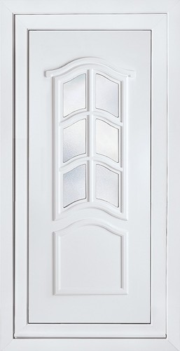White full height upvc door - white,