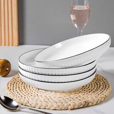 Yeqqzq 20 Oz Pasta Bowls Set
