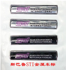 2Pcs Tuned STI Wing Side Fender Badge Impreza Legacy WRX Forester Chrome