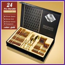 24 PCS CUTLERY SET GOLD