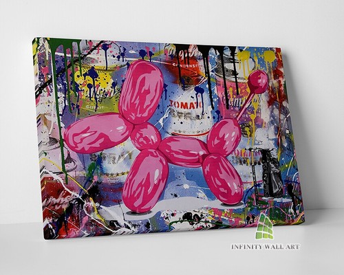 Graffiti balloon dog - balloon, canvas