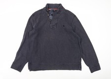 Fat Face Men's Grey Henley Sweatshirt Size L