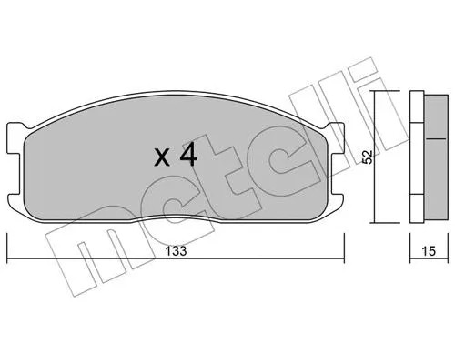 Front brake pad - front,
