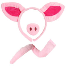 PIG FANCY DRESS SET EARS NOSE AND TAIL ANIMAL COSTUME OUTFIT ACCESSORY 