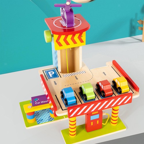 Wooden parking garage playset - parking,