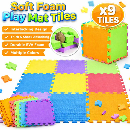 Pack soft play mats eva - 9, foam