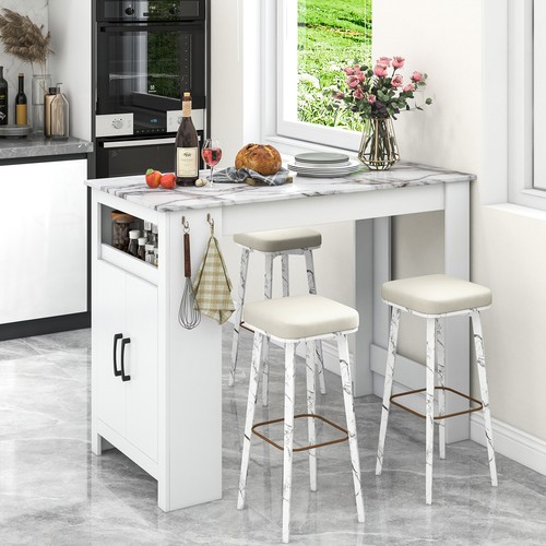Faux marble bar - marble, table