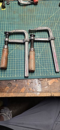 Pair vintage clamps - f, deep