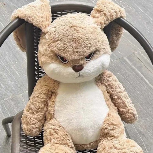 Cute angry rabbit plush - angry,