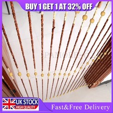 90*170Cm Wooden Beaded Bamboo Door Curtain Home Hanging Fly Screen Room Divider