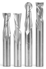 4 Bit CNC Router Bit Set 3/8" Diameter X 1" Cut Length - 3/8" Shank Yonico 14423