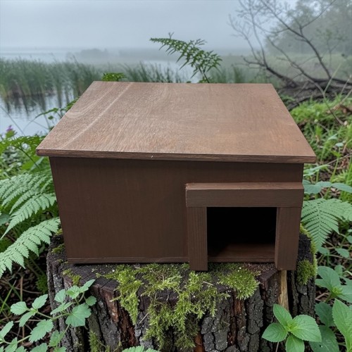 Wooden hedgehog house - wooden,