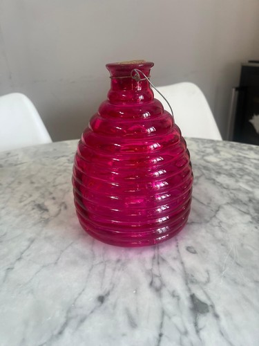 Vintage glass beehive bug wasp - glass,